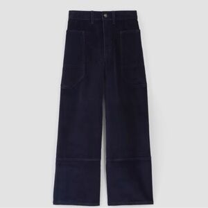 Everlane Navy Blue Corduroy Gardener Wide-Leg Pant